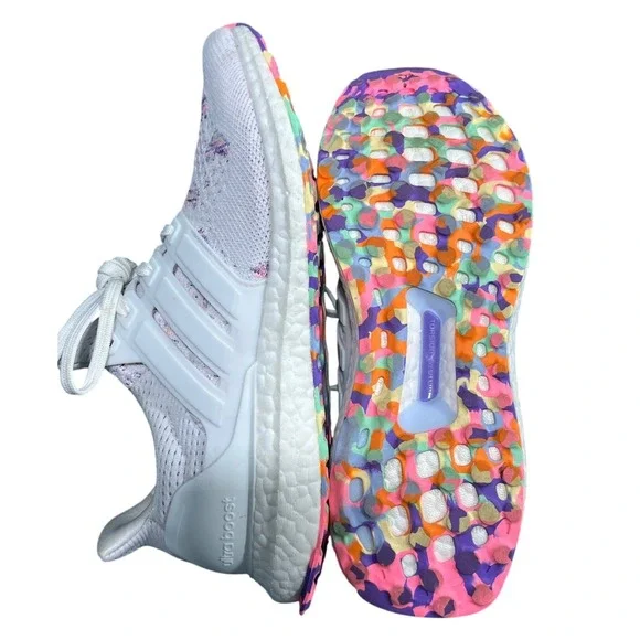 Adidas Ultraboost DNA 5.0 White Multi Color Running Shoes FV488C Women's 6 - Picture 1 of 6